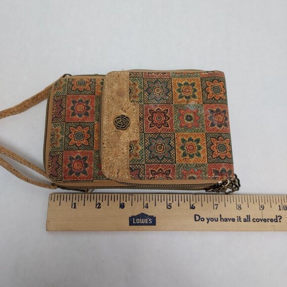Cork Crossbody Bag Women Small Unique Purse 3 Zip Pockets Phone Case Travel Boho - Picture 14 of 16